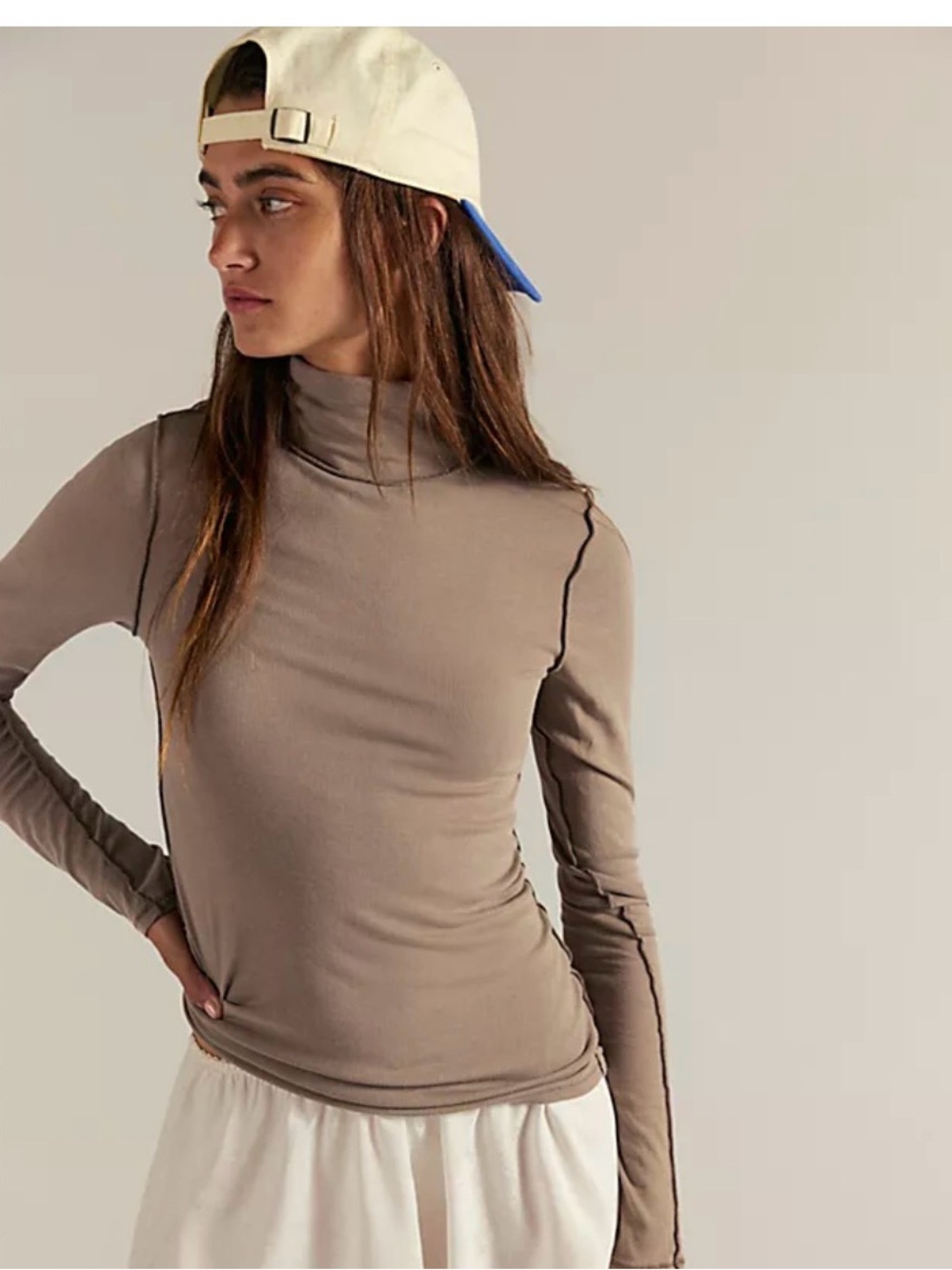 We the Free Good Good Long Sleeve Turtleneck in Mauve